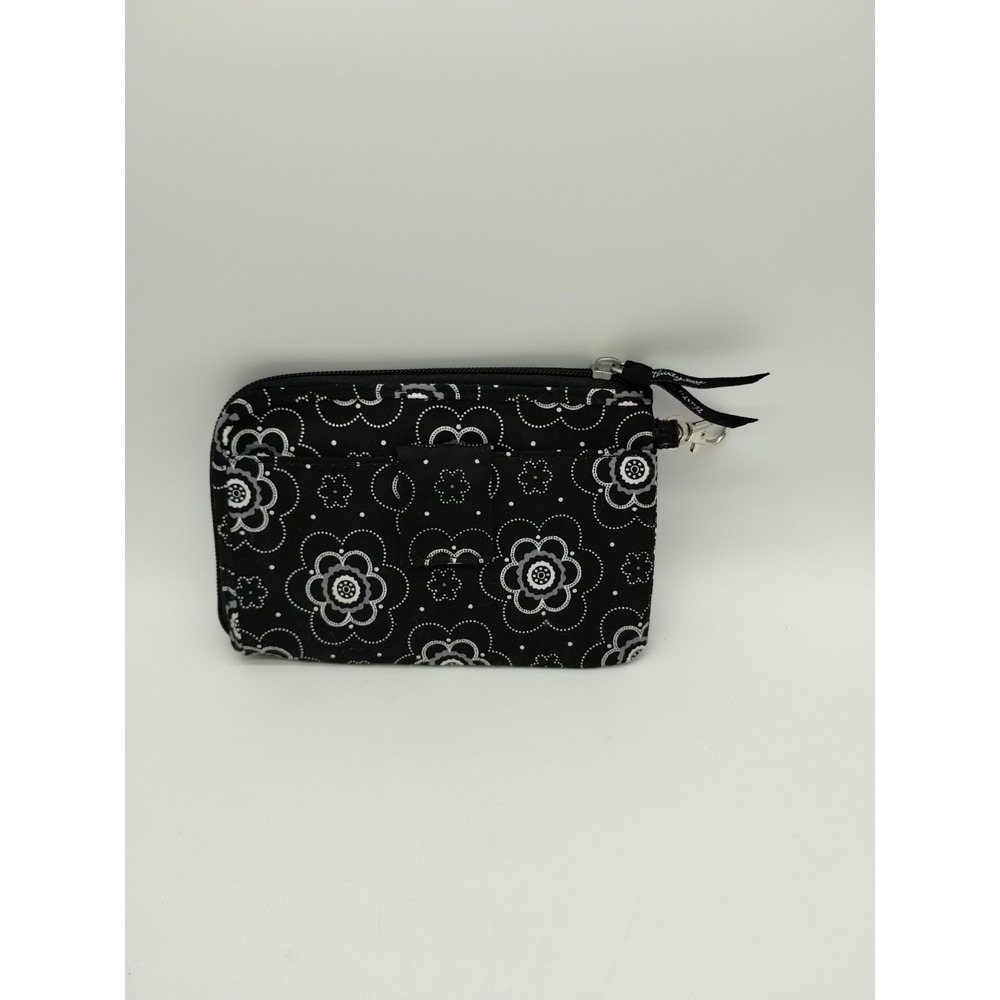 Thirty One Onyx Blossom Perfect Cents Zip Around Wallet Folding Quilted Great!